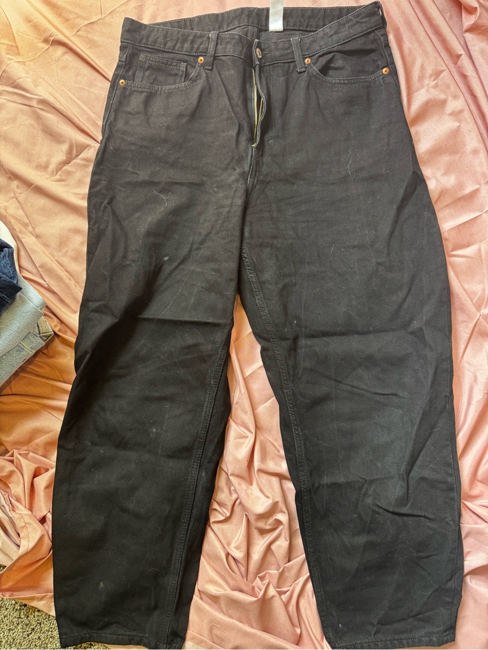 H&M Women's Black Straight-Leg Chinos